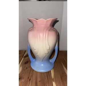 Vintage Hull Mardi Gras Oval Vase 9" Tall Double Handle 40-9